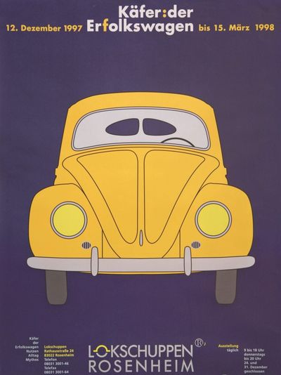 Plakat der Ausstellung Erfolgswagen Käfer