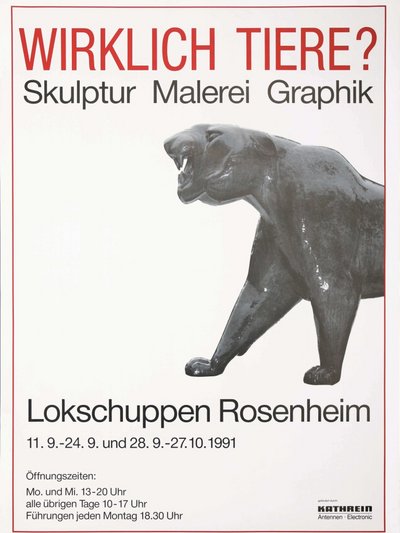 Plakat der Ausstellung Wirklich Tiere?