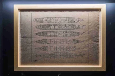 Ausstellung TITANIC Ausstellungszentrum Lokschuppen Rosenheim: Bauplan © Axel Jusseit