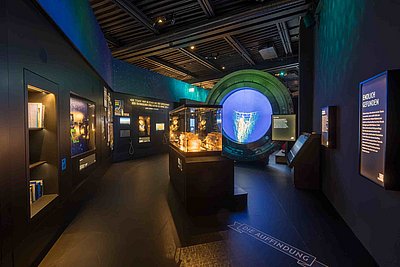 Ausstellung TITANIC Ausstellungszentrum Lokschuppen Rosenheim: Wrack Modell © Axel Jusseit
