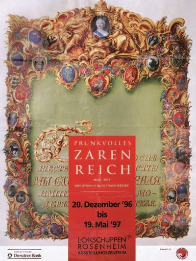 Plakat der Ausstellung Prunkvolles Zarenreich