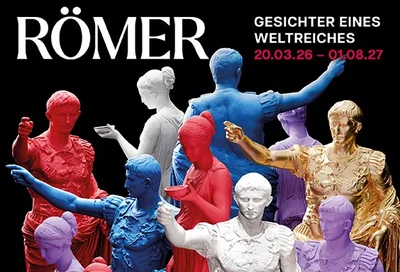 Plakat Ausstellung RÖMER - Ausstellungszentrum Lokschuppen Rosenheim 2026 2027