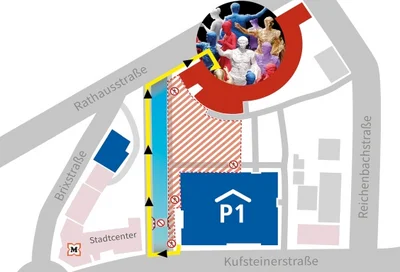 Baustellenplan Hammerbach Lokschuppen © VKR Baustellenplan Hammerbach Lokschuppen © VKR