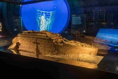 Ausstellung TITANIC Ausstellungszentrum Lokschuppen Rosenheim: Wrack Modell © Axel Jusseit