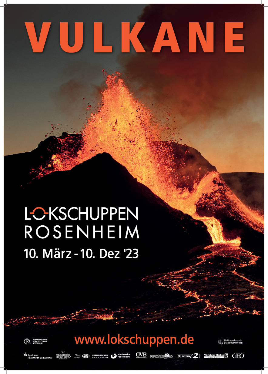 Ausstellungsplakat Vulkane 2023