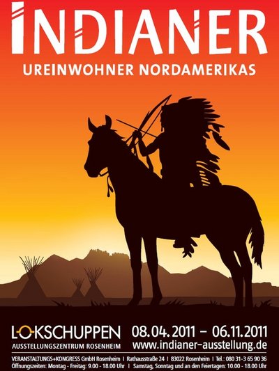Plakat der Ausstellung Indianer