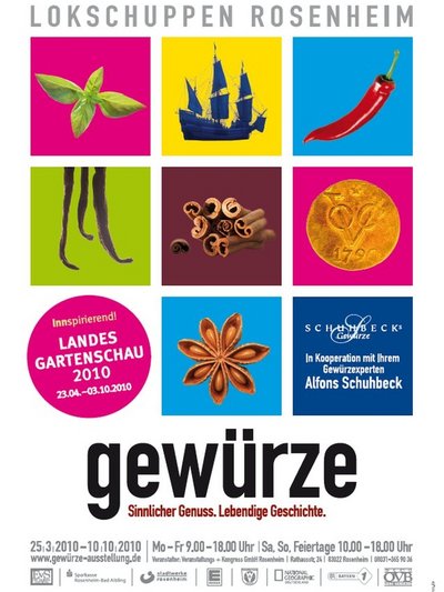 Plakat der Ausstellung Gewürze