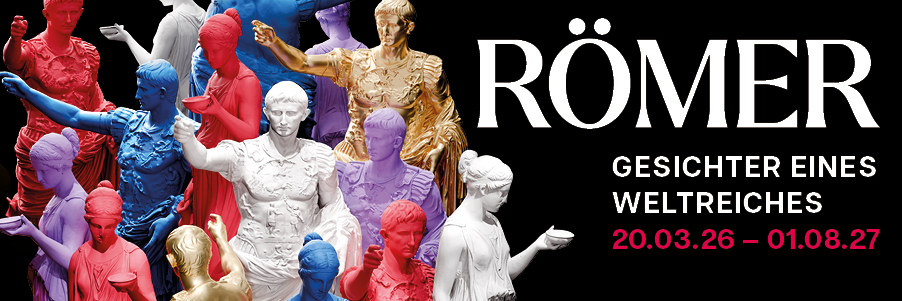 Plakat Ausstellung RÖMER - Ausstellungszentrum Lokschuppen Rosenheim 2026 2027