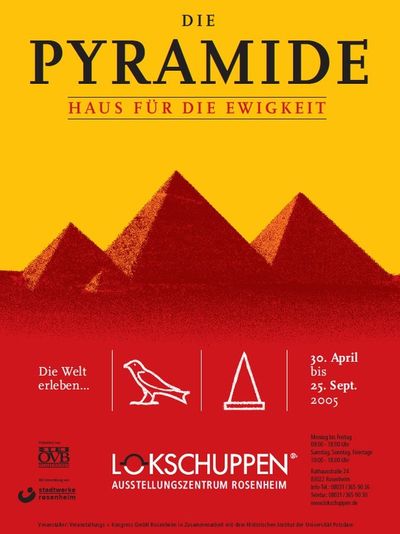 Plakat der Ausstellung Pyramiden