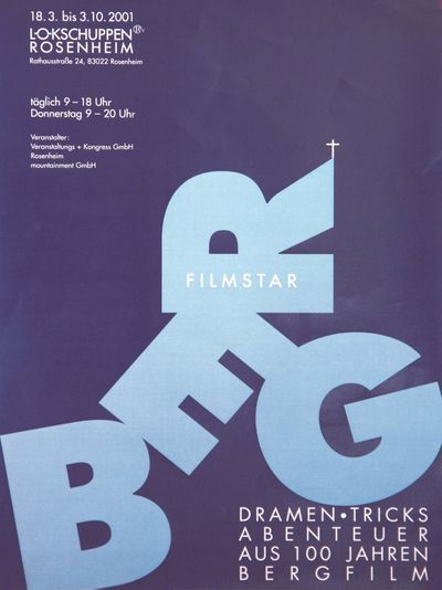 Plakat der Ausstellung Bergfilm