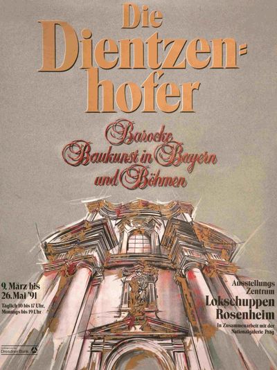 Plakat der Ausstellung die Dientzenhofer