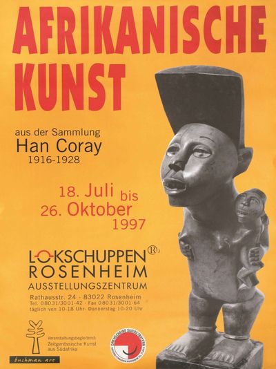 Plakat der Ausstellung Afrikanische Kunst
