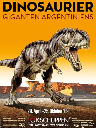 Plakat der Ausstellung Dinos