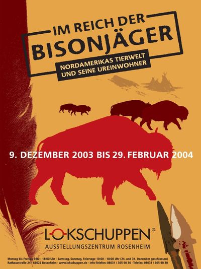 Plakat der Ausstellung Bisonjäger