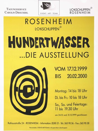 Plakat der Ausstellung Hundertwasser